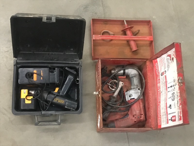 lot 37 image: (1) Milwaukee Right Angle Drill & (...