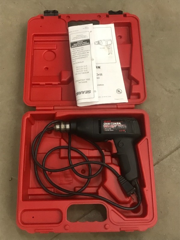 lot 56 image: Craftsman 13HP 38 Drill With Cas...