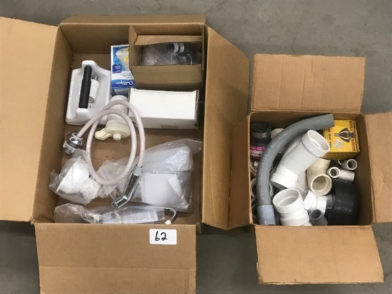lot 62 image: Lot Of PVC Fittings, Faucet Spraye...