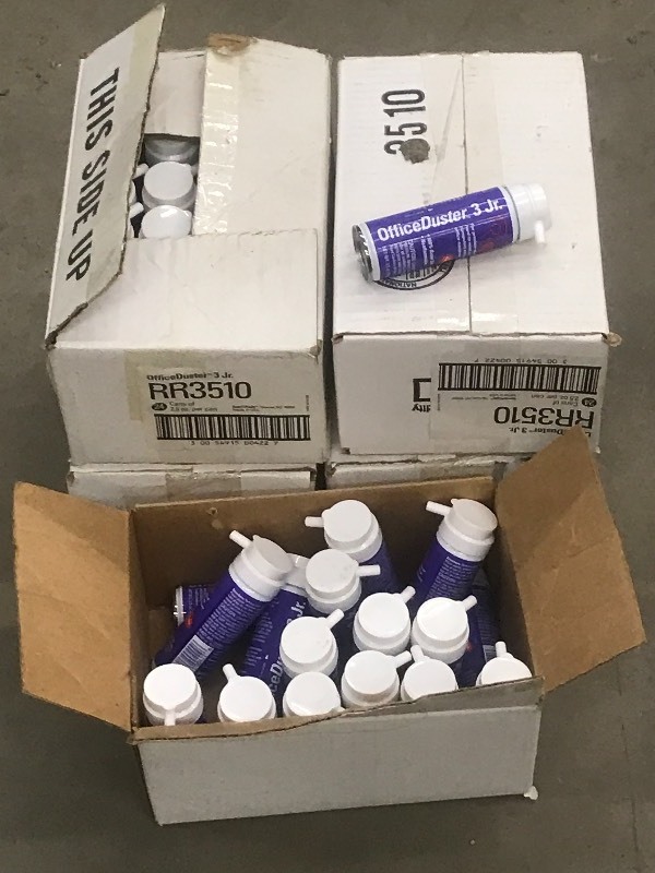 lot 64 image: (5) Cases Of New Office Duster Cans...