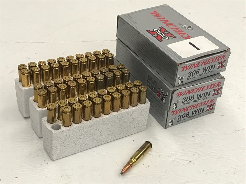 lot 1 image: (3) Boxes Of Winchester .308 150gra...