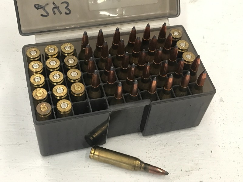 lot 10 image: 50-Round Box Of .243 Soft Point Amm...