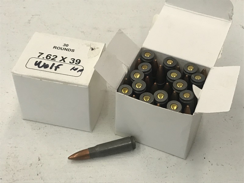 lot 13 image: (2) 30-Round Boxes Of Wolf 7.62x39 ...
