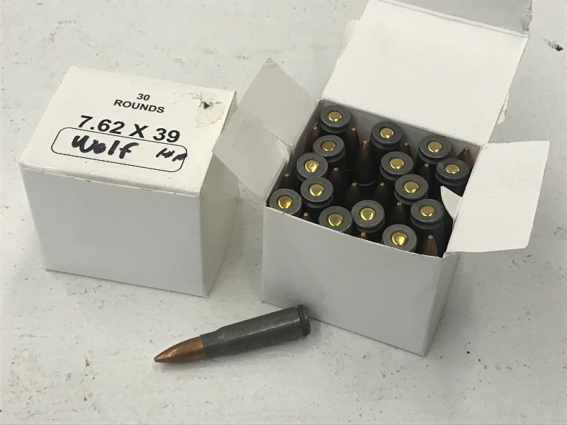 lot 14 image: (2) 30-Round Boxes Of Wolf 7.62x39 ...