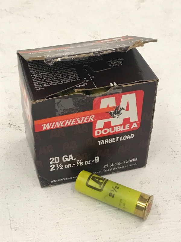 lot 43 image: (1) Box Of Winchester AA 20gauge 2....