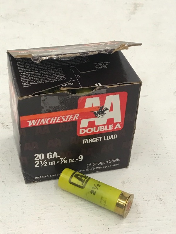 lot 44 image: (1) Box Of Winchester AA 20gauge 2....