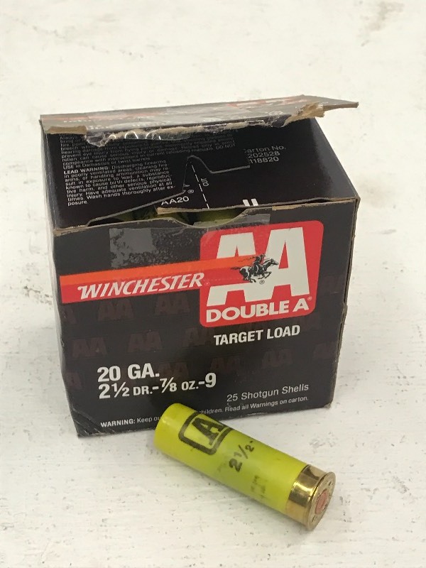 lot 45 image: (1) Box Of Winchester AA 20gauge 2....