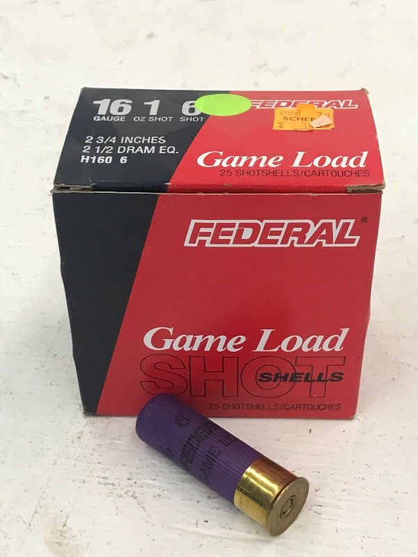 lot 49 image: (1) Box Of Federal 16gauge 2.75 #6...