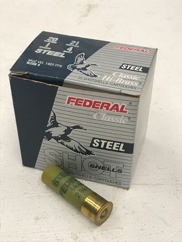 lot 50 image: (1) Box Of Federal Steel 20gauge 2....