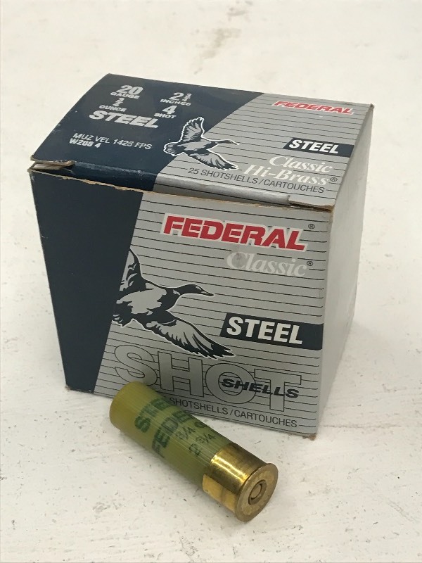 lot 51 image: (1) Box Of Federal Steel 20gauge 2....