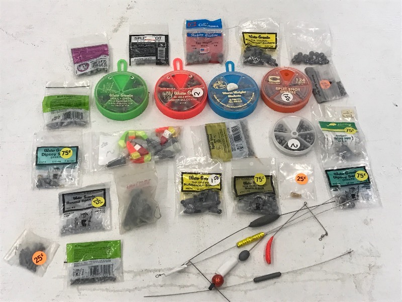 lot 96 image: Bag Of Assorted Weights & Sinkers ...