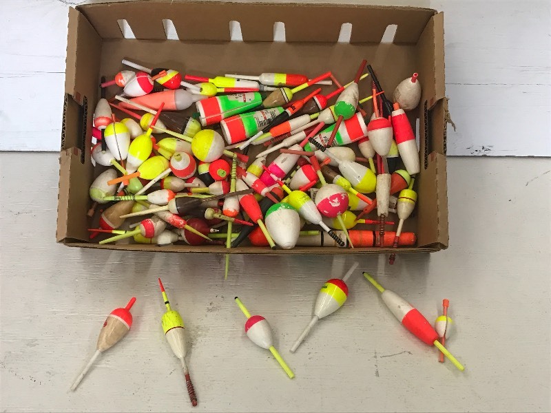 lot 101 image: Flat Of Asorted Fishing Bobbers ...