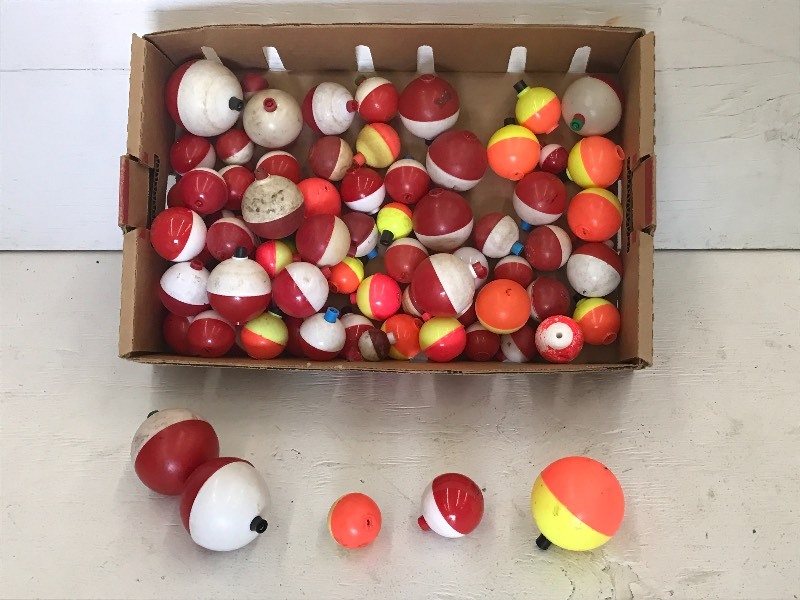 lot 102 image: Flat Of Asorted Fishing Bobbers ...