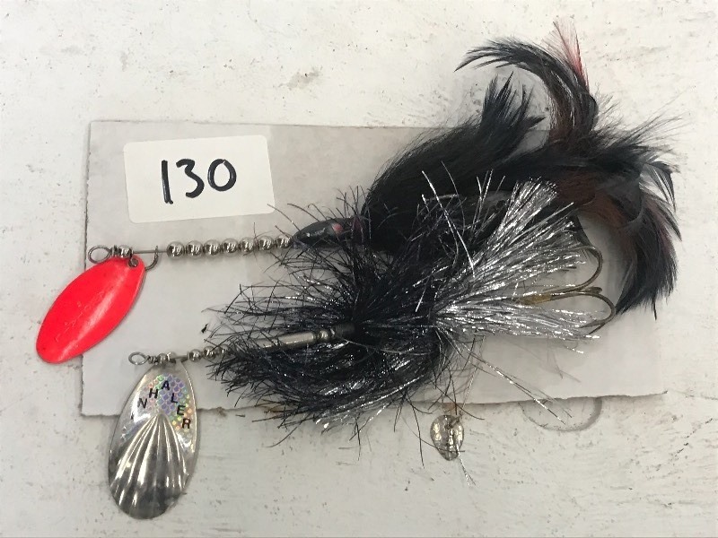 lot 130 image: Lot Of (2) Muskie Spinner Lures ...