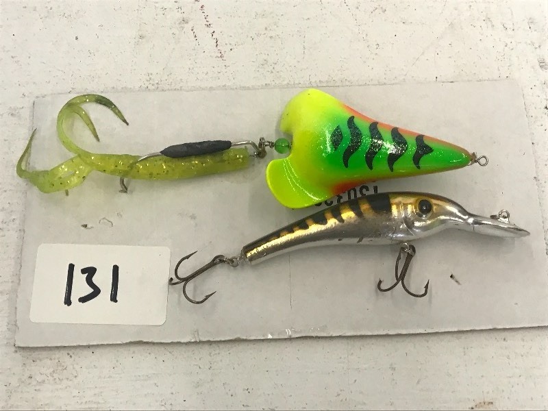 lot 131 image: Lot Of (2) Muskie Lures ...