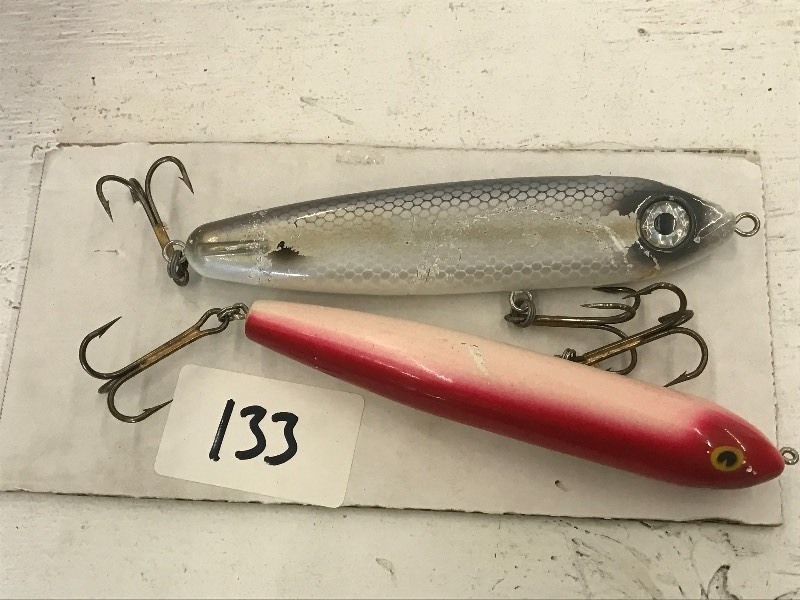 lot 133 image: Lot Of (2) Muskie Lures ...