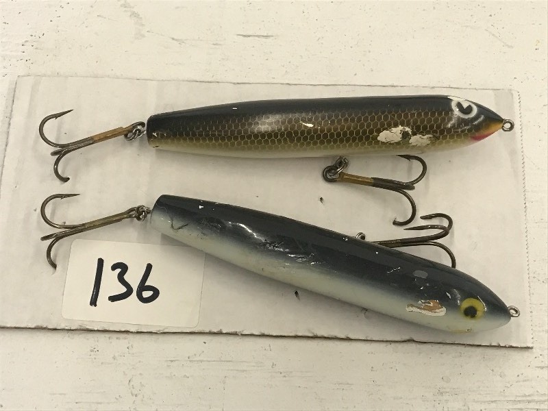lot 136 image: Lot Of (2) Muskie Lures ...