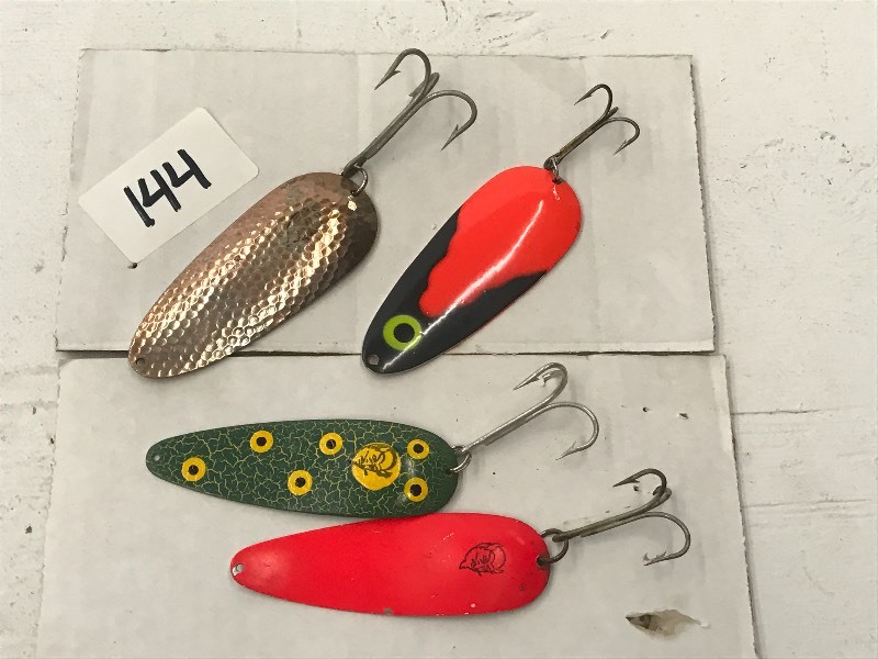 lot 144 image: Lot Of (2) Muskie Spoon Lures ...