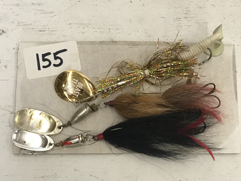lot 155 image: Lot Of (3) Muskie Spinner Lures ...