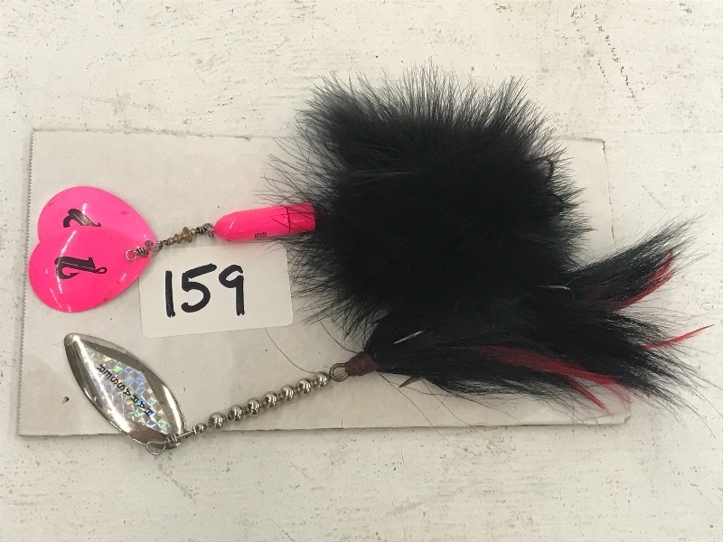lot 159 image: Lot Of (2) Muskie Spinner Lures ...