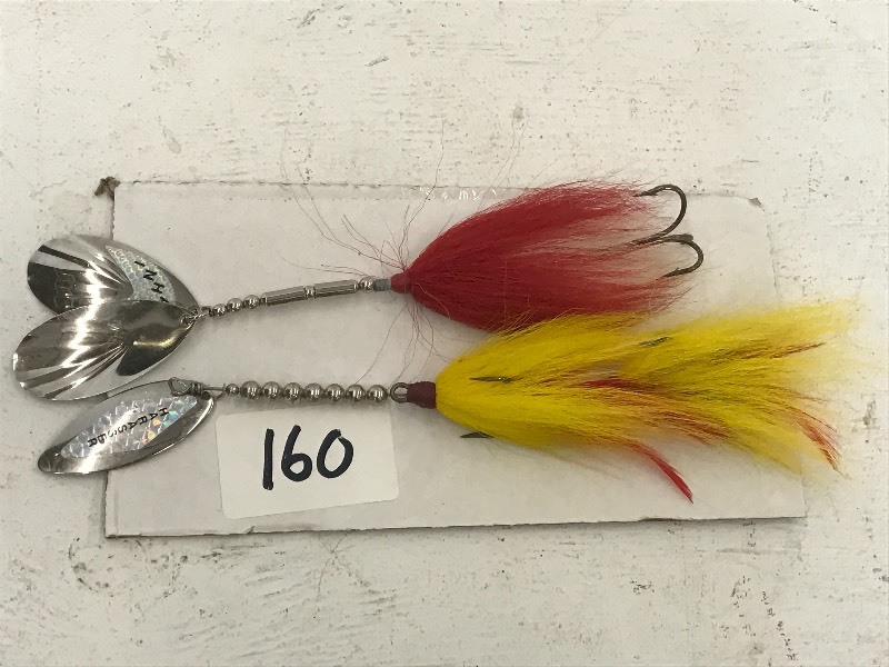 lot 160 image: Lot Of (2) Muskie Spinner Lures ...