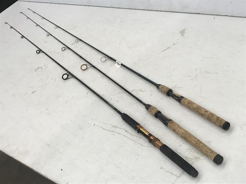 lot 234 image: Lot Of (3) Assorted Spinning Rods ...