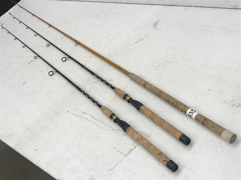 lot 235 image: Lot Of (3) Assorted Spinning Rods ...