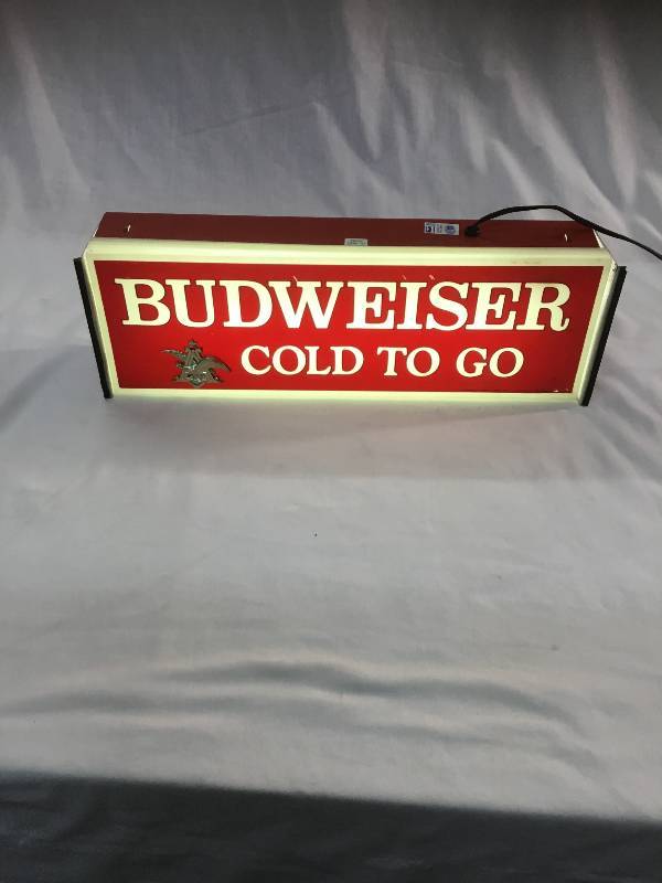 lot 25 image: Budweiser - Cold To Go - Window Signs
