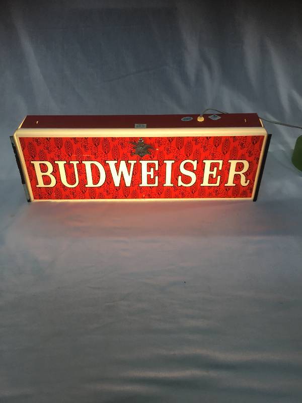 lot 26 image: Budweiser Window Sign - Vintage