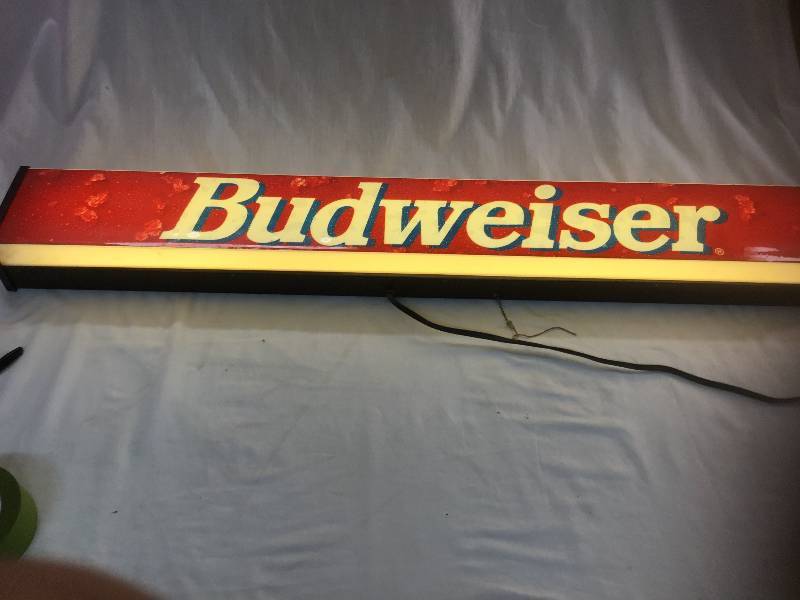 lot 30 image: Budweiser Window Sign - Vintage