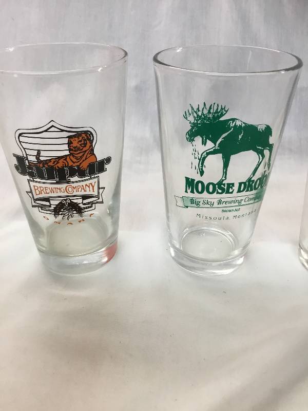 lot 56 image: 8 Different Pint Glasses - From Montana and Nebraska