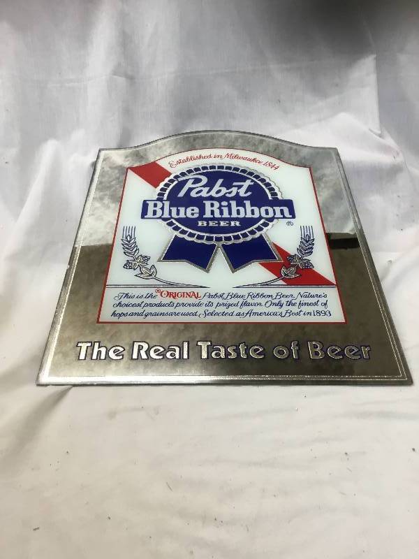 lot 40 image: Antique Pabst Blue Ribbon Beer - Mirror