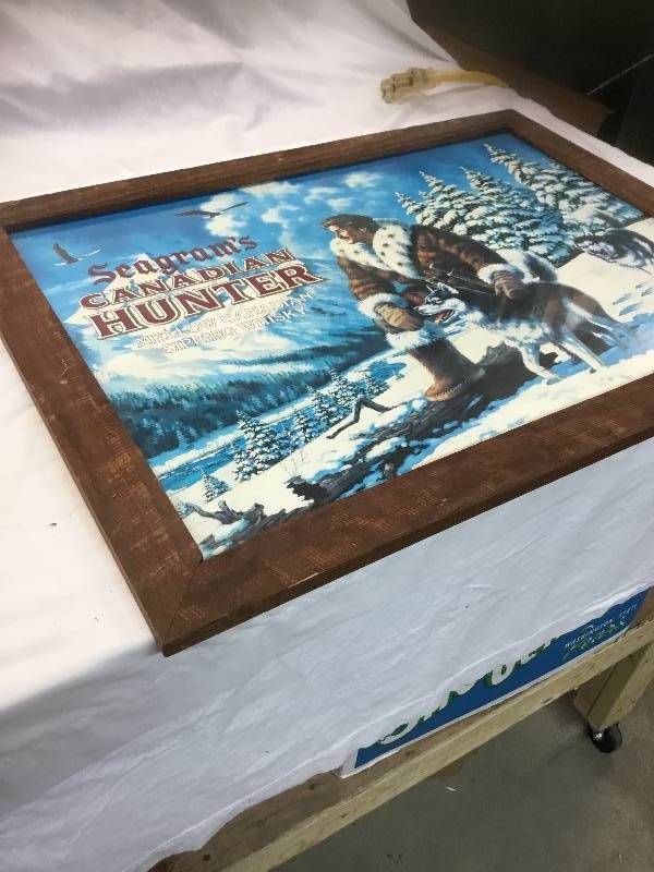 lot 93 image: Antique Segrams Canadian Hunter Whiskey picture