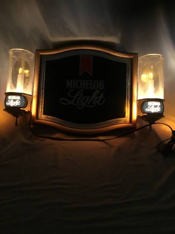 lot 112 image: Antique Michelob Light - Lighted Candles - 1985