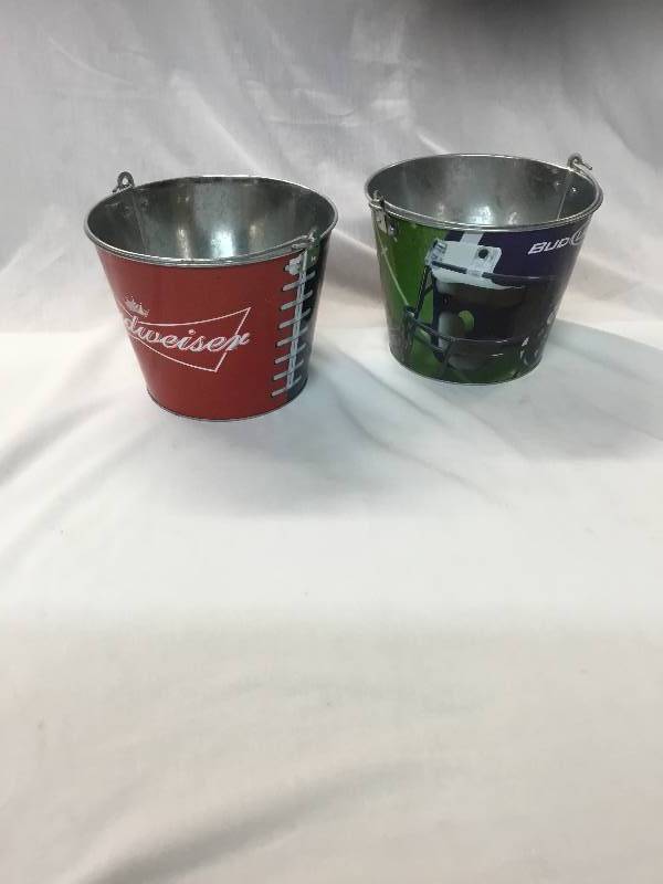 lot 119 image: Two Budweiser VS Bud light  Ice Buckets