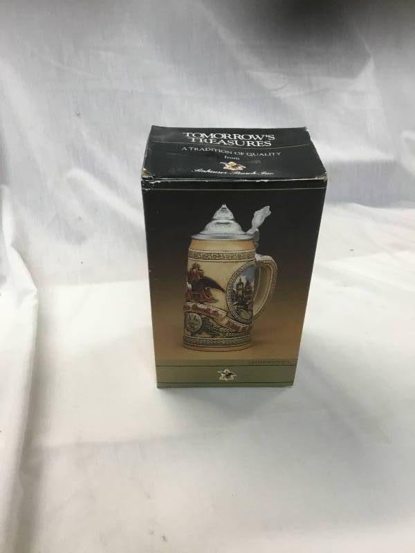 lot 136 image: New In Box - Tomorrows Treasure Amheuser - Busch Inc - Steins - Limited Edition 5