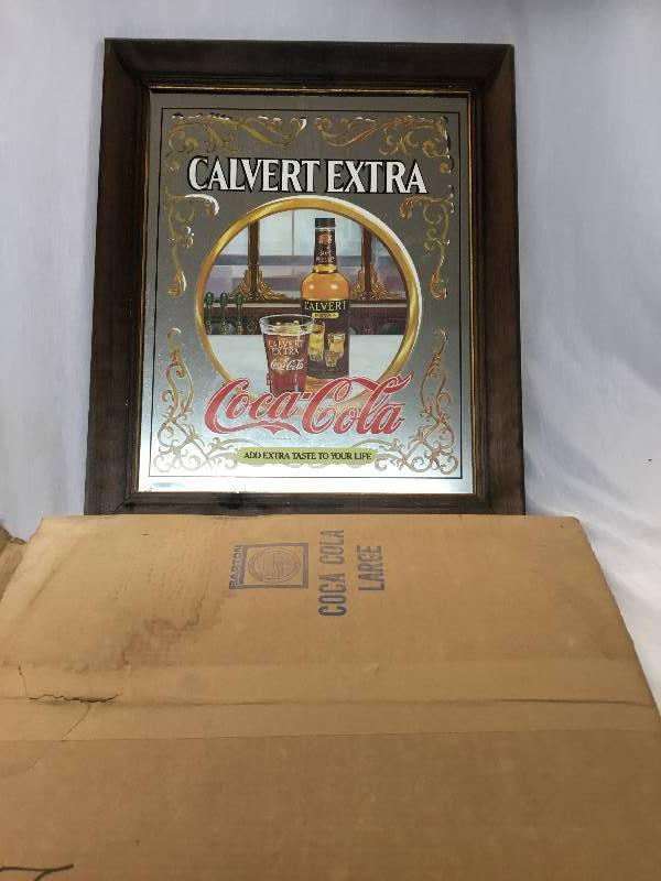 lot 152 image: Calvert Extra and Coca Cola Mirror - New In Box