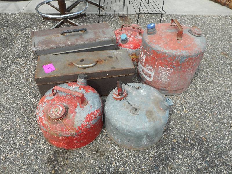Gas Cans and Tool Boxes