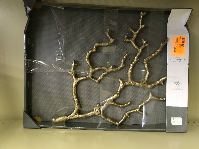 CAST METAL BRANCH, WALL DECOR