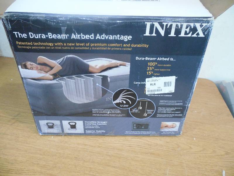 Intex Fiber-Tech Comfort Plush Raised 22 Airbed - Queen