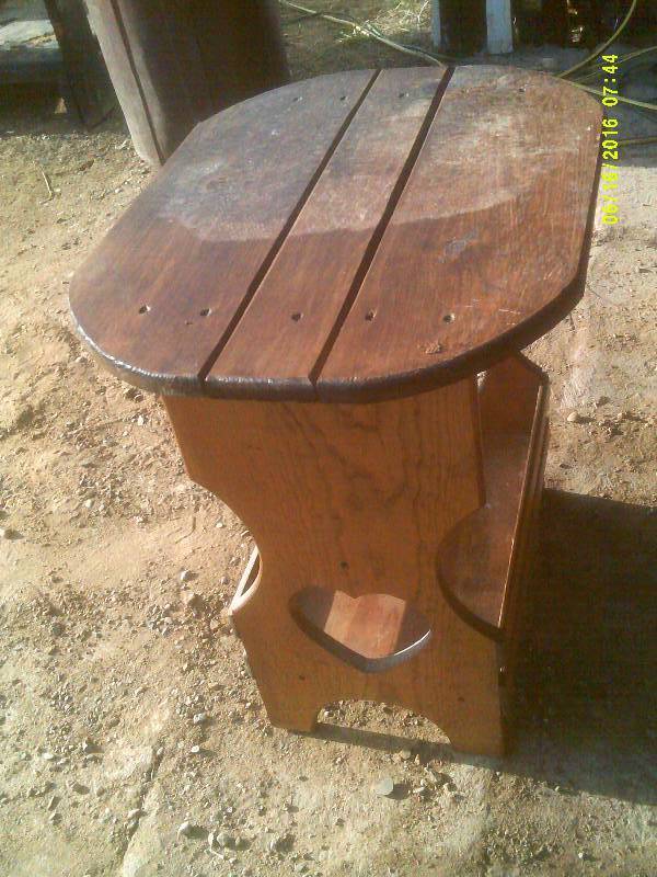 lot 6 image: VINTAGE HARDWOOD TABLE