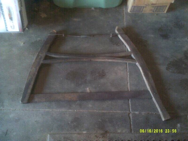 lot 30 image: ANTIQUE WOODEN BOW SAW