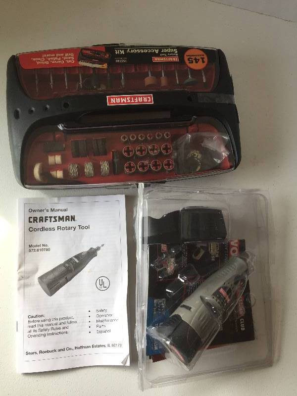 lot 136 image: Craftsman Rotary Tool & New 145 pc Accessory Set