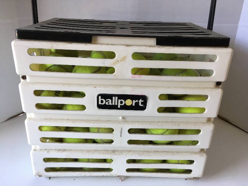 lot 21 image: Ballport Container full of Tennis Balls