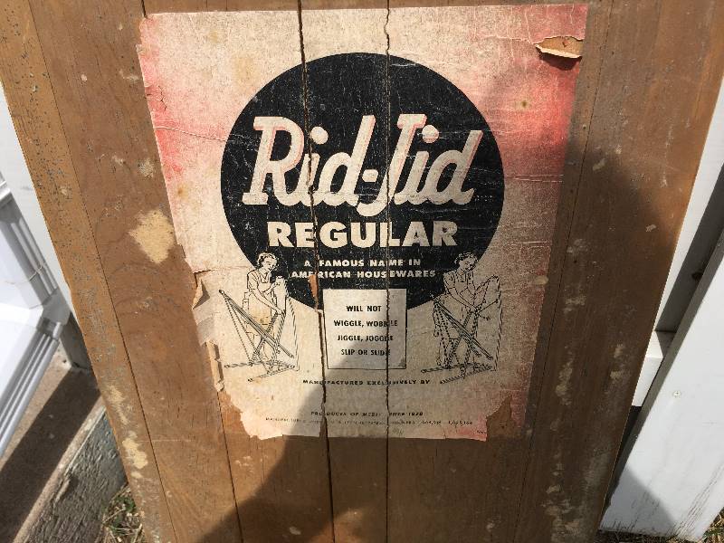 lot 103 image: Vintage Wooden Ironing Board Rid-Jid
