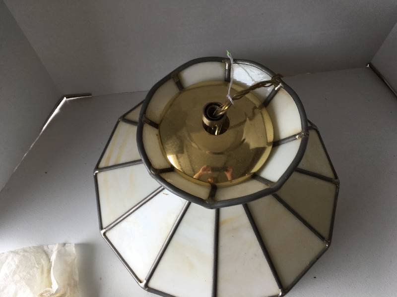 lot 111 image: Stained Glass Light Fixture