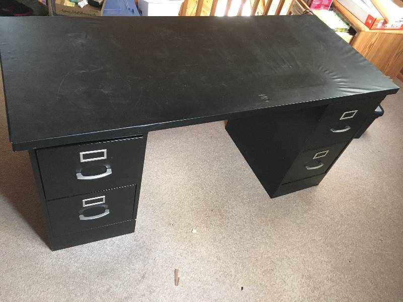 lot 236 image: Desk -  File Cabinet  Top