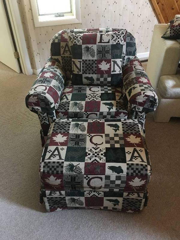 lot 243 image: UP North Chair & Footstool