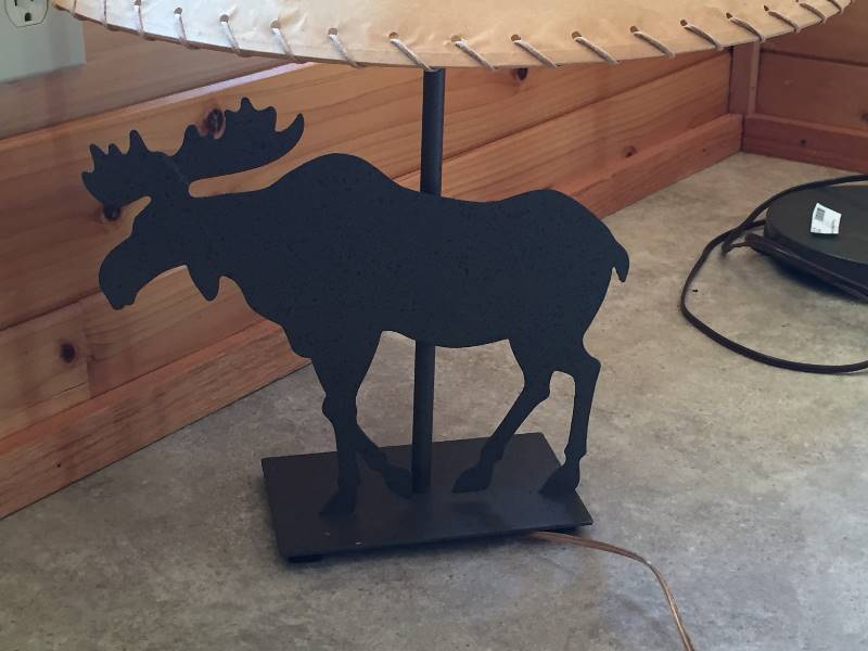 lot 214 image: Metal Moose Lamp