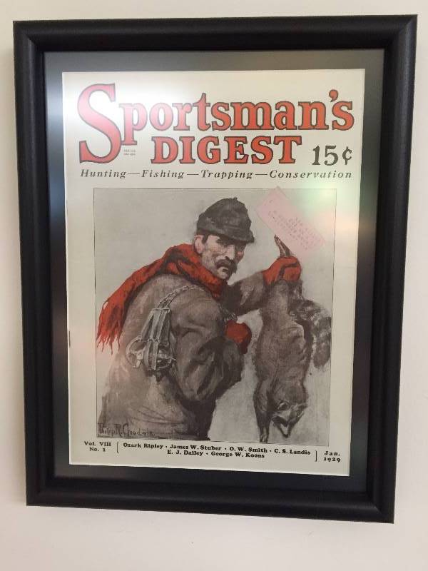 lot 234 image: Philip R Goodwin Sportsman Digest Magazine Framed